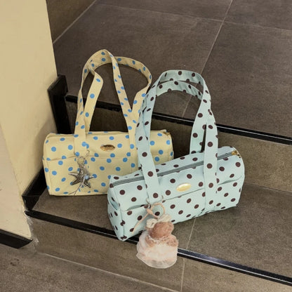 Korean Style Polka Dot Shoulder Bag Women's Large Capacity Commuter Pillow Bag Underarm Bag Trendy Single Shoulder Bags