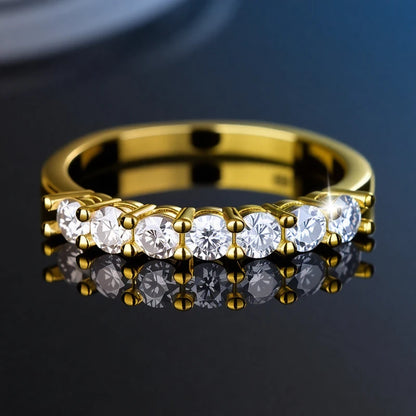 100% Pass Diamond Tester Pen Moissanite Ring Matching Wedding Diamond Band for Women 925 Sterling Silver Female Single Tail Ring