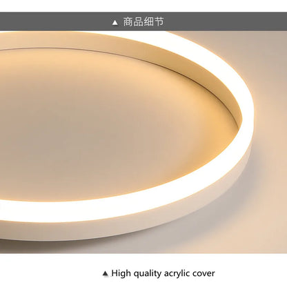 Modern Bedroom led Ceiling Lights Round Remote Control Dimmable led Living Room Ceiling Light White/Black Indoor Ceiling Lights