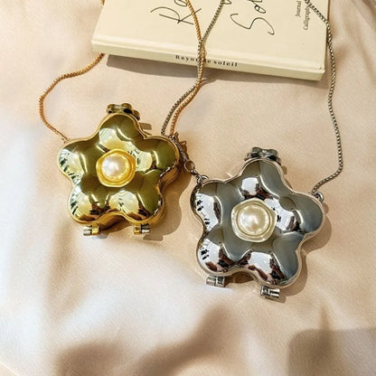 Acrylic Luxury Evening Bags Flower Shaped Single Shoulder Banquet Chain Bag Sparkling Handbag Mini Lipstick Bag Wedding Clutch