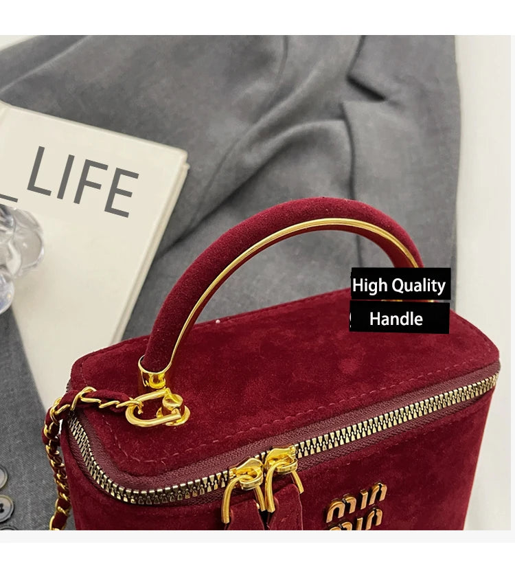 New Frosted Handbags Women's Square Bags Mini Lipstick Cosmetics Packs Ladies Handbags and Purse Niche Shoulder Crossbody Bags