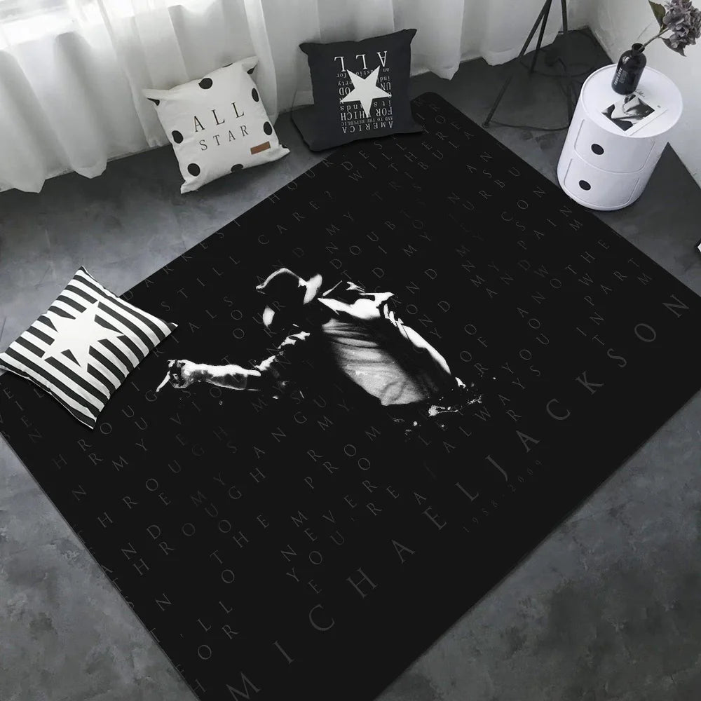 Michael Jackson Hallway Carpet INS Style Soft Bedroom Floor House Laundry Room Mat Anti-skid Bedside Area Rugs