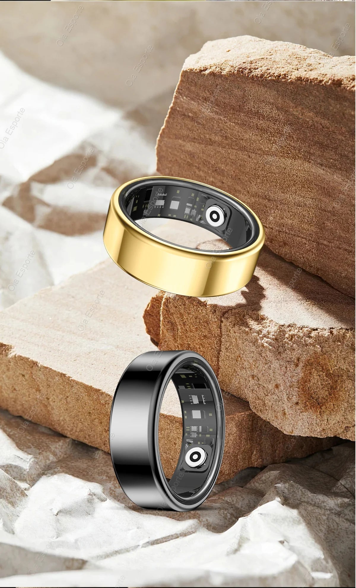 Smart Ring for Men Women Bluetooth Monitor Blood Heart Rate Blood Oxygen Monitor Smartring Multi Sport 5ATM Waterproof 2026 New
