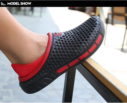 Summer Outdoor Men's Slippers Garden Clogs Male Casual Shoes Fashion Luxury Sandals Comfort Home Soft Slippers 40-47