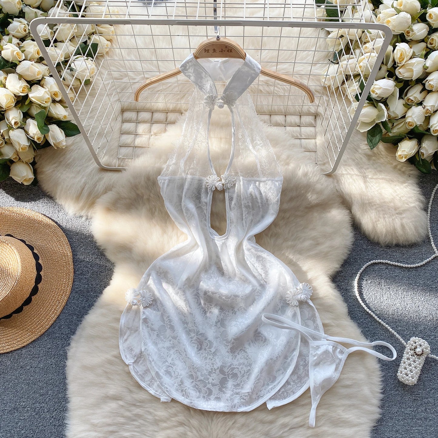 Women Lace Patchwork Velour Strappy Catsuits Fashion One Piece Combination Rompers Erotic Fashion Sexy Bunny Bodysuits Cosplay