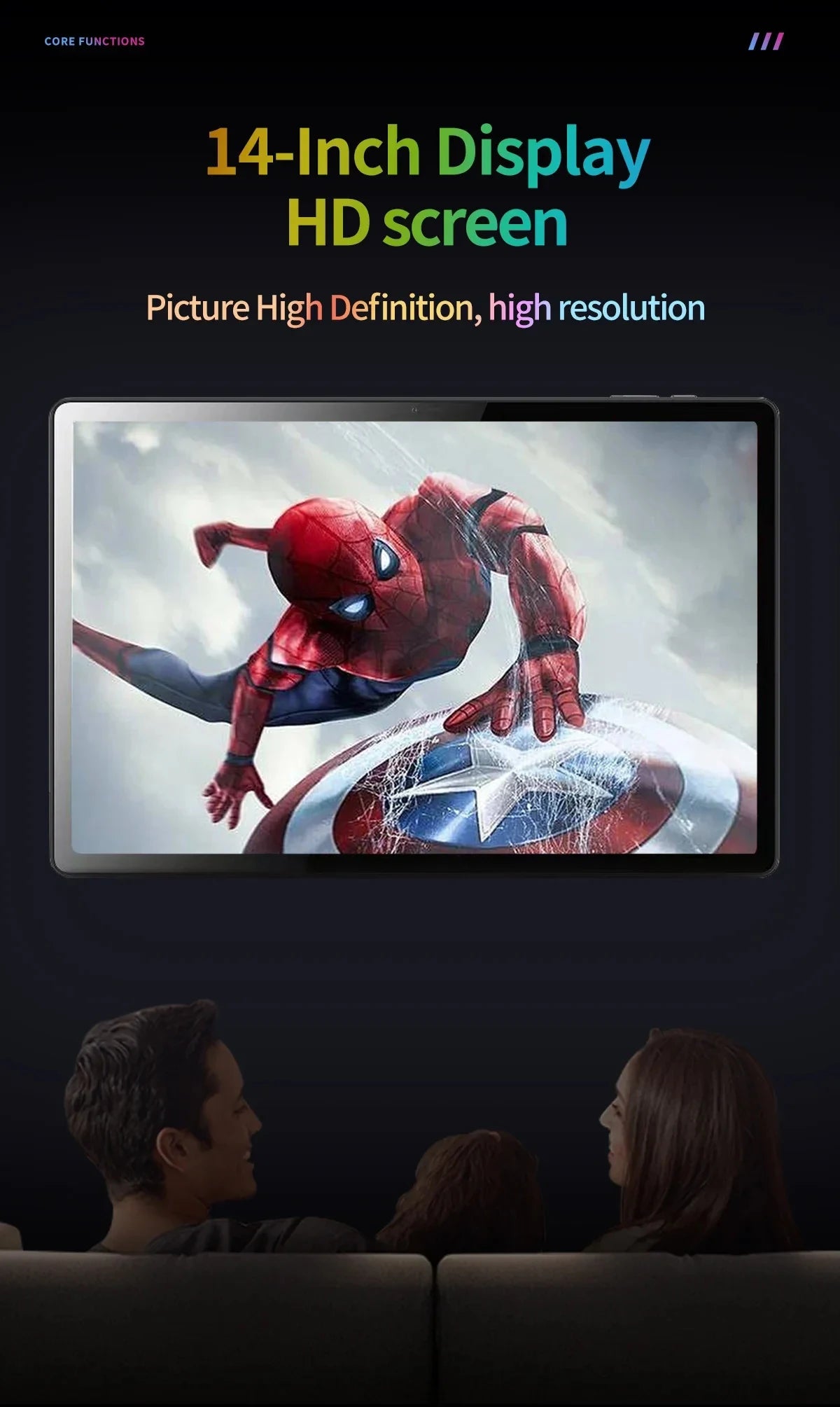 2026 High Defined Android 15 Tablet 14 inch Tablet PC 20GB 512GB 12900mAh Phone Call BT5.0 5G WiFi GPS Google Play Laptop Pads