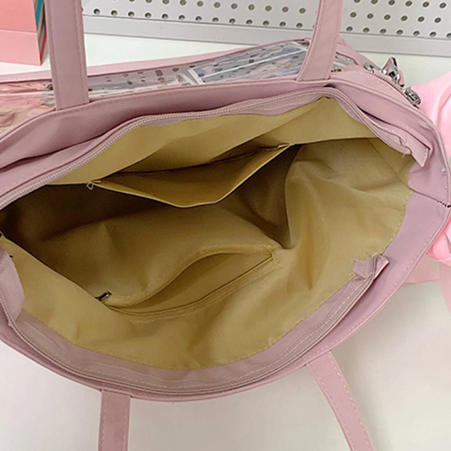 Women PU Leather Leopard Pattern Shoulder Bag with Ita Card Purse Pin Display Ribbon Ita Bags Daily Shopping Dating Shoulder Bag