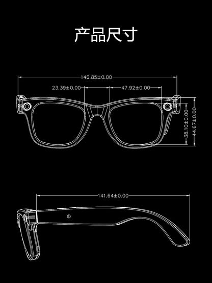 2025 W600 Smart Glasses with Photo Recognition  for Bluetooth for Music Call AI Q&A Smart Recording New Smart Wearable