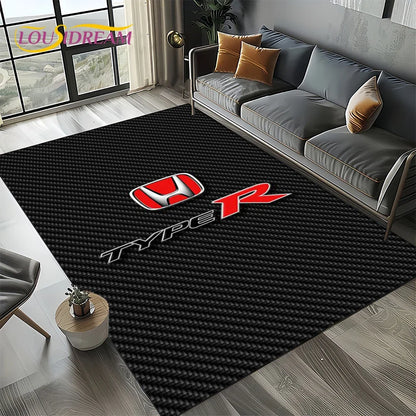 Racing Car H-HONDA HRC Motorcycle Carpet Rug for Living Room Bedroom Home Sofa Decoration,Kids Area Rug Non-slip Floor Mat Gift