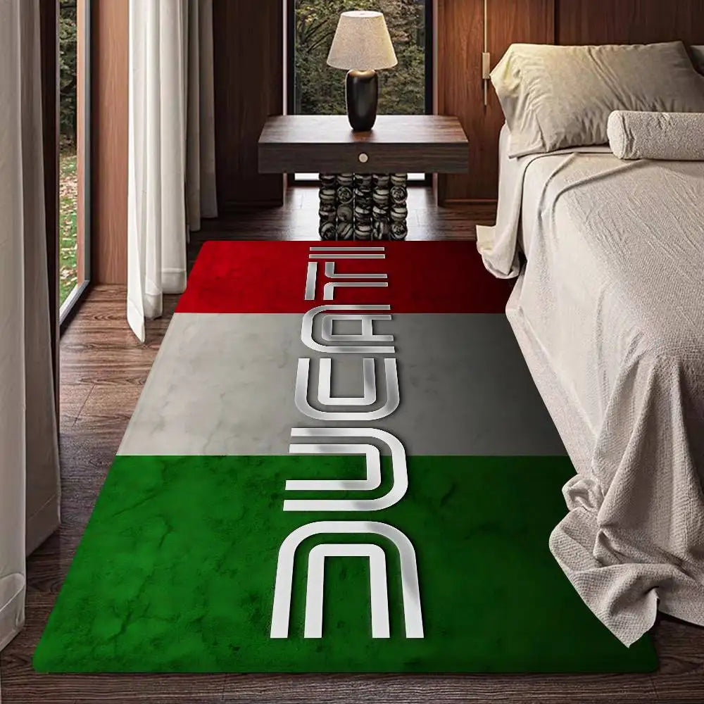 D-Ducati Motorcycle LOGO Floor Mat Rectangle Anti-slip Home Soft Badmat Front Door Indoor Outdoor Mat Welcome Doormat