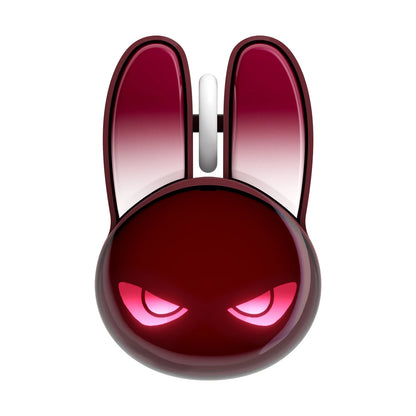 MOFII M6C Evil Rabbit Dual-mode Mouse, Black Cool Rabbit Shape, RGB Ambient Light, Silent Rechargeable, Multi-device Compatible