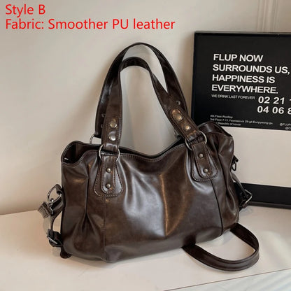 Soft Interior Compartment Shoulder Bags 2026 High Quality Contrasting Colors Bags for Women Fashion Zipper Pu Women's Handbags