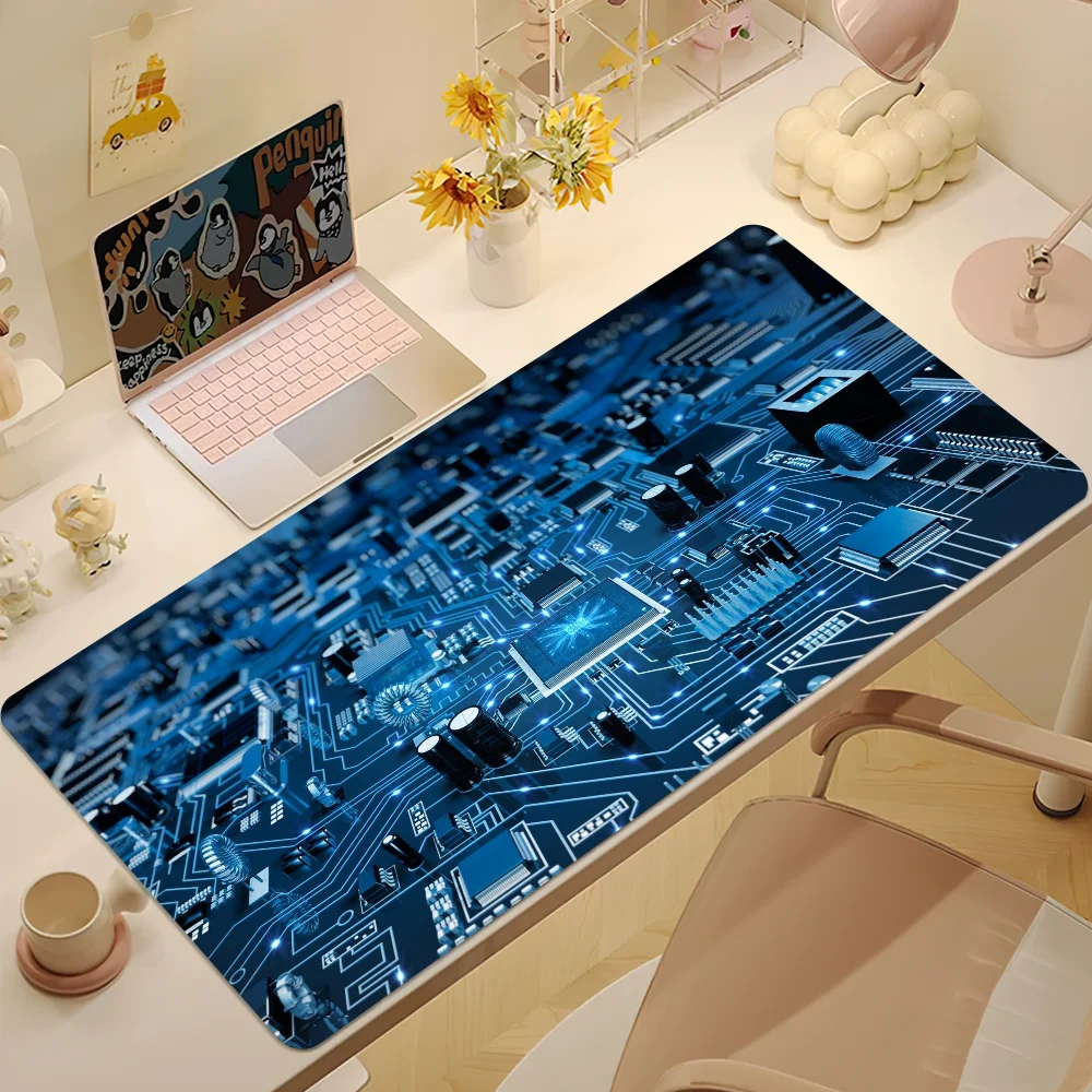 Mechanical Circuit Board Inside M-Motherboard  Mouse Pad Non-slip Thickened Large Writing Lockedge Gaming Cushion Office Student