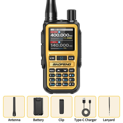 BAOFENG UV-5R Mini Walkie Talkie Multi Band Wireless Bluetooth Programming Dual PTT Type-C Charge Long Range Two Way Radio