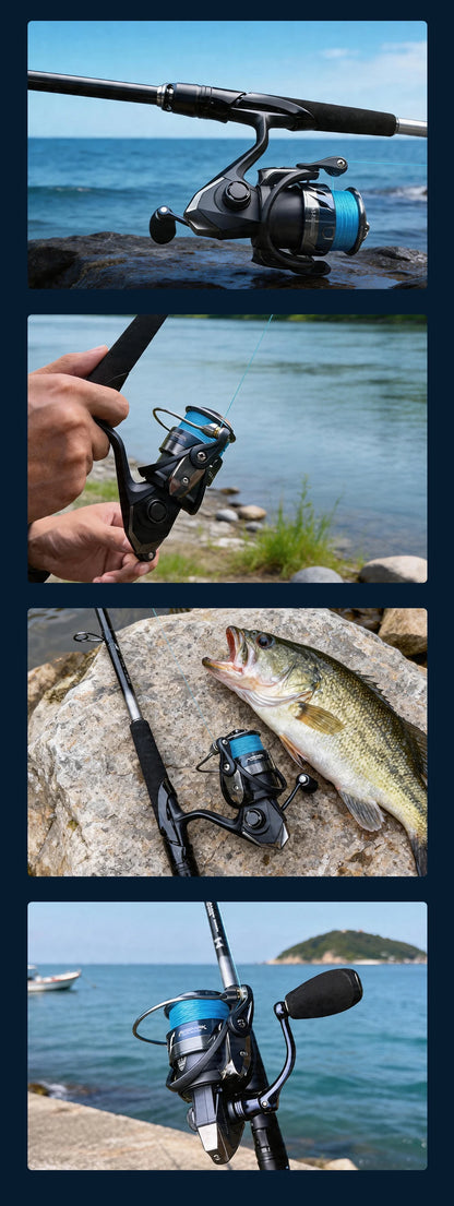 Soloking AVISPARK Spinning Fishing Reel 15KG Max Drag Power 5.2:1 Gear Ratio Ultra-Smooth Spinning Reel for Bass Pike Fishing
