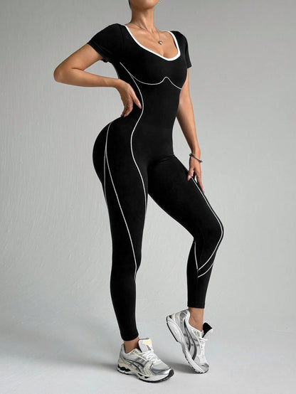 Trendy Bodysuit Sportswear Woman Gym Jumpsuits Sport Pants Seamless Woman Clothing Yoga Clothes Female Fitness Overalls Leggings
