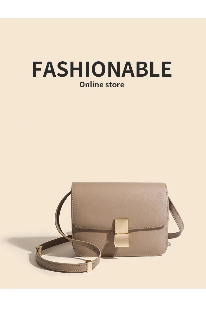Luxury Designer Tofu Bags Square Bag One Shoulder Crossbody Bag Fashion Handbags Top Quality Genuine Leather Women's Bag Chic
