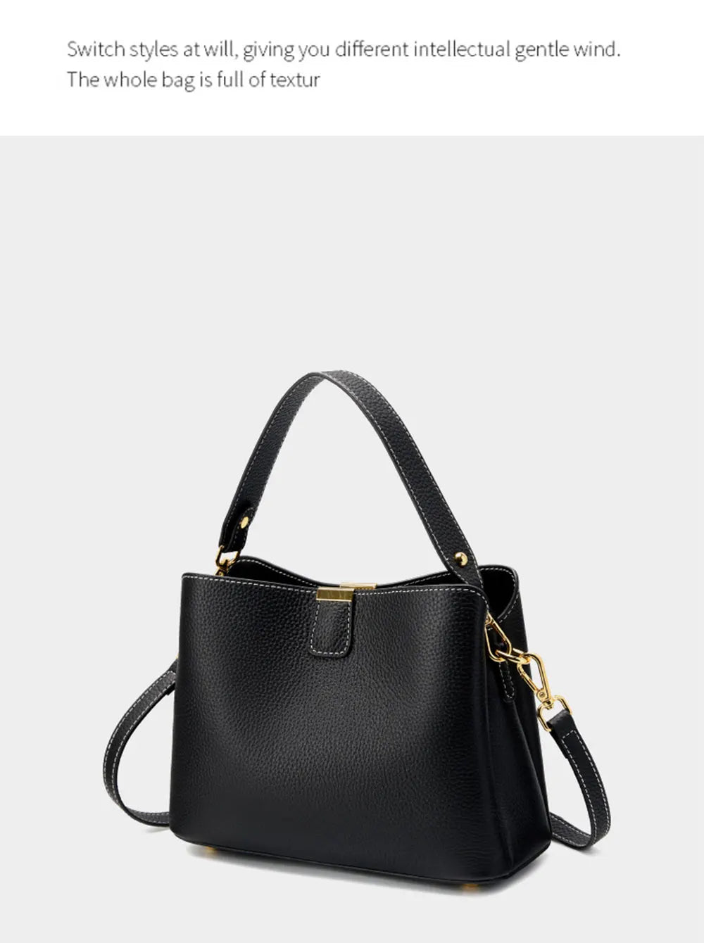 Genuine Leather Women's Bag Luxury Designer Shoulder Bag Large Capacity Cowhide Handbags High Quality Women Crossbody Bags