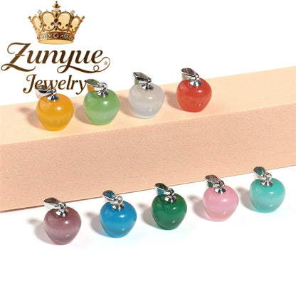 Natural Colorful Cat's Eye Stone Pendant Necklace Elegant Fashion Daily Wear Luxury Quality Fine Jewelry For Women Unisex Gift