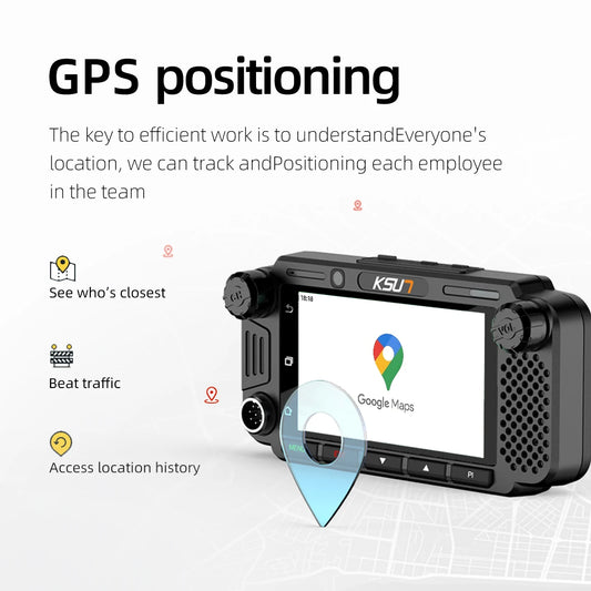 KSUN ZL58 Visual Vehicle Station Dual Cameras Touch-screen 4G POC Walkie Talkie NFC Car Radio Compatible with ZELLO APP