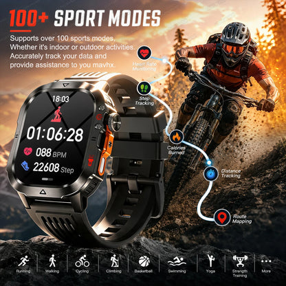 New Custom Co branded Men Transformers Smart Watch Outdoor 100mAh Battery GPS Flashlight BT Call Waterproof Sports Smartwatches