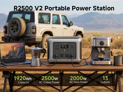 ALLPOWERS R2500v2 2500W Portable Power Station Solar Generator AC Power Bank With Flashlight