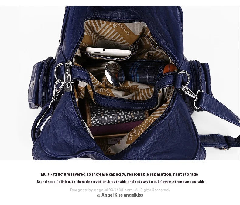 Fashion Handbags Women Shoulder Bags PU Leather Handbag Female Satchel Big-capacity Shoulder Purse Bag Bolsa Feminina