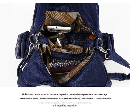 Fashion Handbags Women Shoulder Bags PU Leather Handbag Female Satchel Big-capacity Shoulder Purse Bag Bolsa Feminina