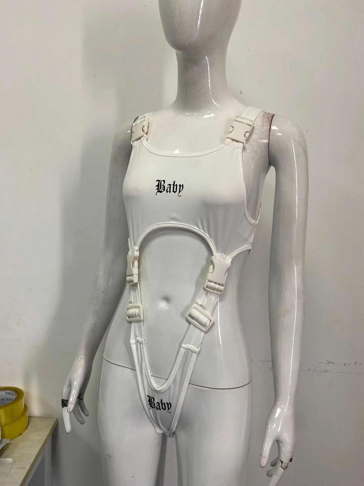 2025 Sexy girl Summer Punk Grunge Aesthetics Europe American spicy Hot girl style new Harajuku sleeveless hollow out Jumpsuits