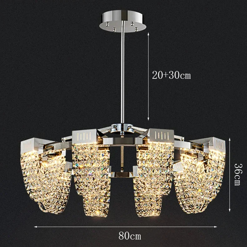 2025 New Home DecorationPendant Lights Luxury Crystal Living Room Chandelier Bedroom Pendant Lamp Ceiling Light  Indoor Lighting