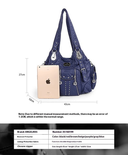 Fashion Handbags Women Shoulder Bags PU Leather Handbag Female Satchel Big-capacity Shoulder Purse Bag Bolsa Feminina