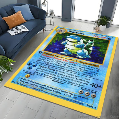 Japanese Anime Pokemon Card Area Carpet for Living Room Home Decor Sofa Table Kids Rug Non-slip Chair Lounge Floor Mat Potdemiel