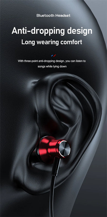 EARDECO Original Bluetooth Headphone 5.1 Earphones Neckband Wireless Headphones HIFI Sound Magnetic Headset Sports Bass Stereo
