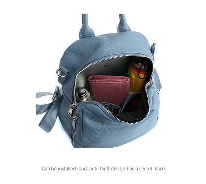 Zency Women's Genuine Leather Backpack High-Quality School Bag Travel Female Shopper Shoulder Satchel Rucksack Commuter