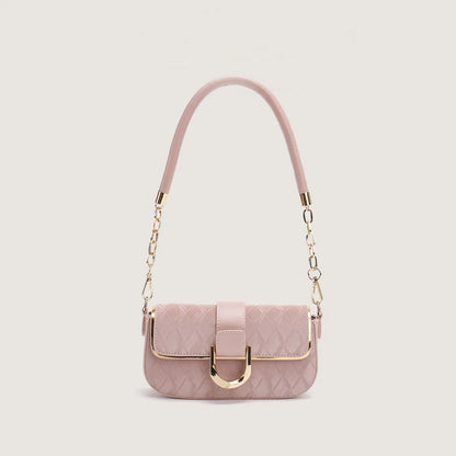 Sweet Pu Leather Women's Shoulder Bag Fashion Design Chain Ladies Underarm Bags Simple Square Female Handbags Crossbody Bag