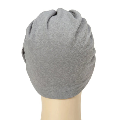 Solid Color Flowers Muslim Hijab Caps Beading Women Wrap Head Ramadan Ladies Fashion Headwear Turban Bonnet