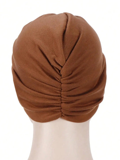 Forehead Cross Women Hijab Caps Elastic Fabric Muslim Instant Turban Bonnet Ready To Wear HIjabs Chemotherapy Cap