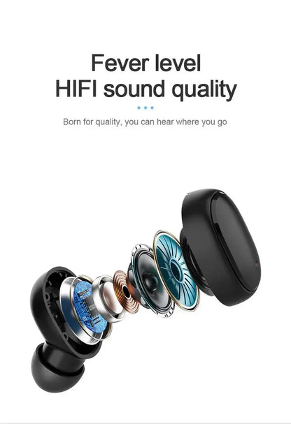 A6S TWS Wireless Bluetooth Headphone 5.0 Earphones Sport Earbuds Headset With Mic For IPhone Samsung Huawei For Cell Smartphones