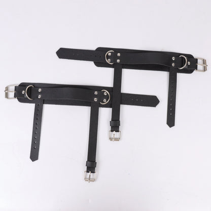 Adjustable Faux Leather Ankle Strap Belt with Soft Inner Lining Anklet Charm Chain Suitable for Comfort and Retro Modern Styles