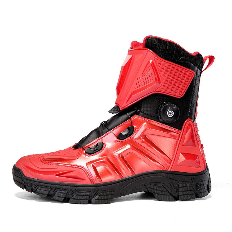 New Men's Motorcycle Boots Outdoor Waterproof TPU Protective Men Motorcycle Shoes Anti-slip Biker Motocross Riding Boot 1133