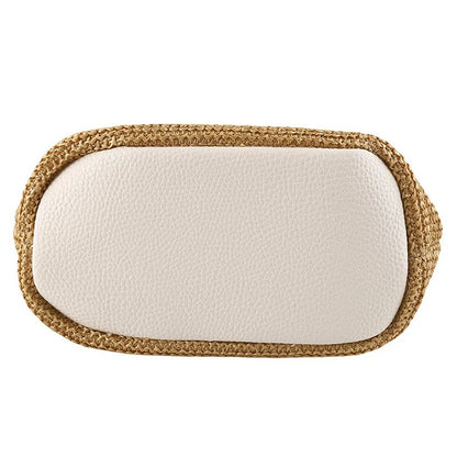 New·Elegant Ladies Straw Woven Handbag Women Holiday Beach Casual Tote Top-Handle Bags Fashion Retro Shoulder Bags·