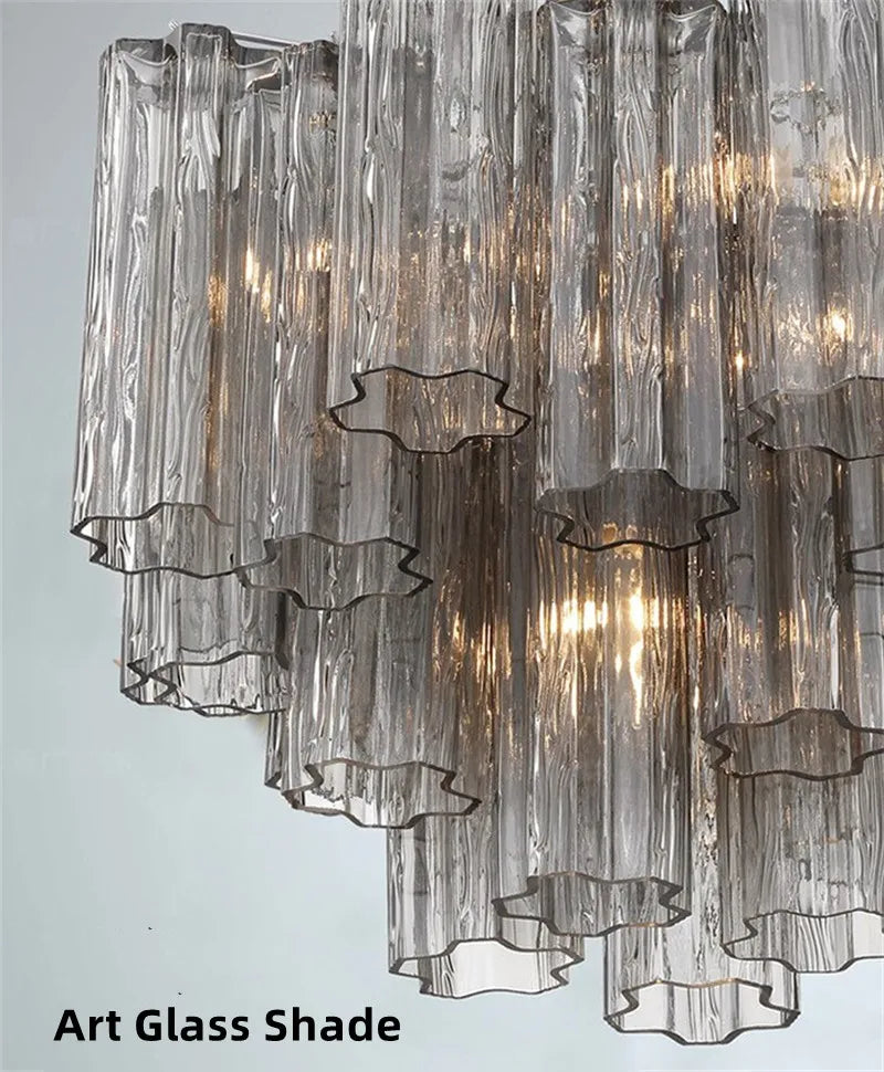 French Style Artistic Chandelier Medieval Colored Glass Retro Lighting for Living Room Dining Room Bedroom Villa Staircase Home