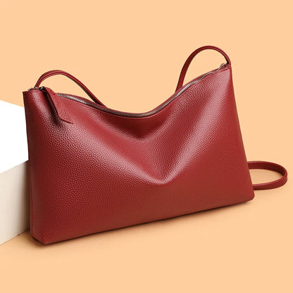 100% Genuine Leather Shoulder Crossbody Bag For Women Sac 2025 High Quality Cow Leather Ladies Handbag Luxury Female Tote Bags