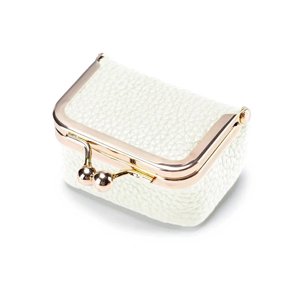 Women Wallets Small Genuine Leather Jewelry Bag Mini Headphone Bag Ring Necklace Earring Accessory Box Storage Bag Coin Purse