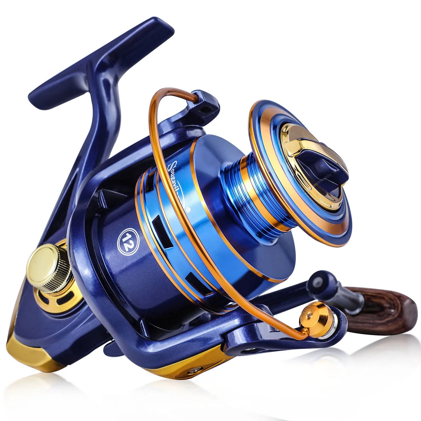 Sougayilang 1000~7000 Fishing Reel 5.2:1 Gear Ratio Spinning Reel with Folding Grip Max Drag 10kg All for Fishing Windlass Pesca