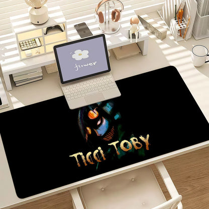 Creepypasta T-Ticci Toby Mouse Pad Anti Slip Rubber Edge Locked Thickened Laptop Gaming Desk Mat