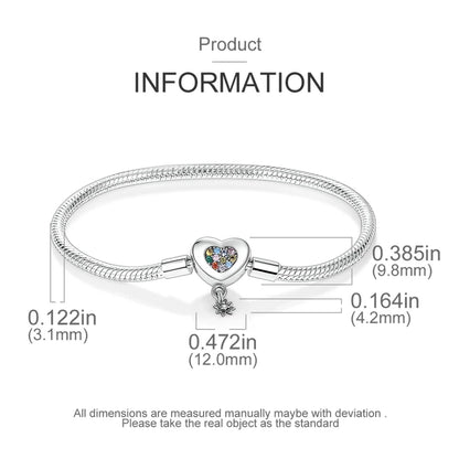 925 Sterling Silver Heart Love Snake Chain Bracelet Infinite Knot Butterfly For Women Fit Original Charms Beads Jewelry Gift