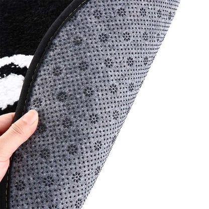 Creative 8 Ball Rug Indoor Home Decoration Spooky Halloween Gifts 8 Ball Accent Round Tufting Soft Rug Horror Movie Mat