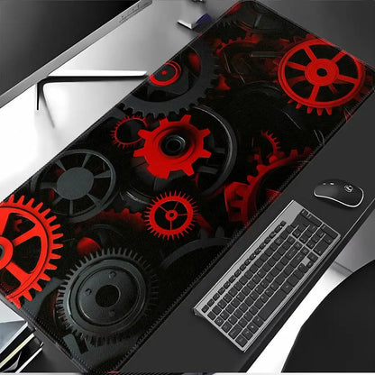 Red Gear Mechanism Anti slip Mouse Pad Computer Laptop Pad Game Console Pad Keyboard Mouse Pad Desk accessories office Pad