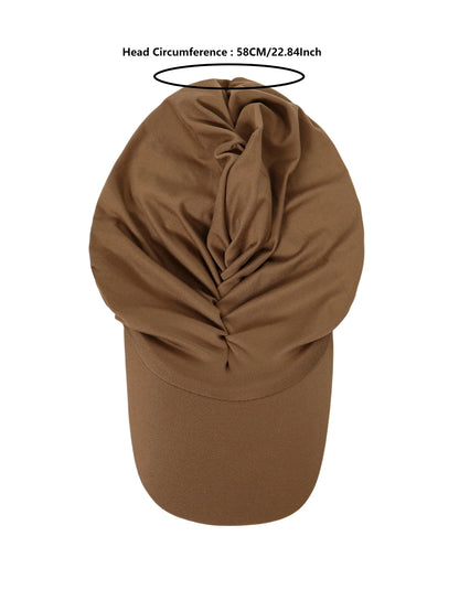 New Wide Brim Headwraps Hat for Women Muslim Turban Cap Multicolor Pullover Bonnet Travel Beanies Sun Hat Hair Loss Fashion